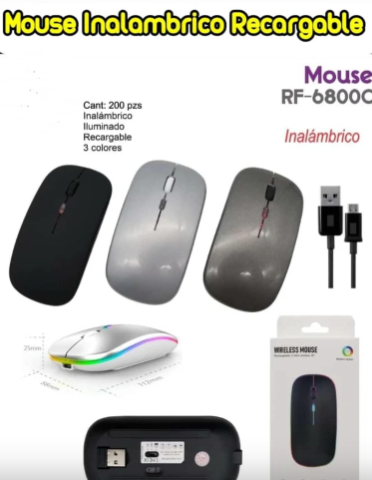 Mouse Inalambrico Recargable
